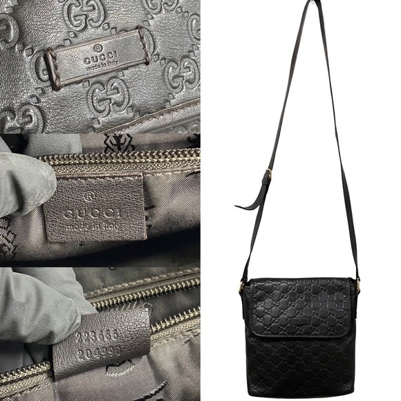 Gucci Shima GG Pattern Leather Mini Bag Pochette Brown - Picture 2 of 11